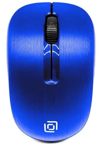 Мышь Oklick 525MW черный/синий оптическая (1000dpi) беспроводная USB для ноутбука (3but)