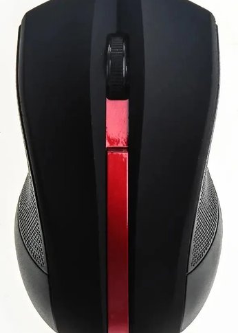 Мышь Oklick 615MW черный/красный оптическая (1000dpi) беспроводная USB для ноутбука (3but)