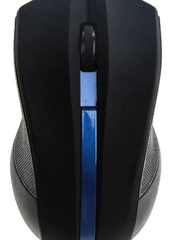 Мышь Oklick 615MW черный/синий оптическая (1000dpi) беспроводная USB для ноутбука (3but)