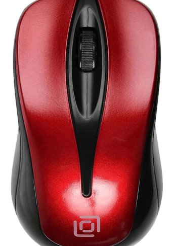 Мышь Oklick 675MW черный/красный оптическая (800dpi) беспроводная USB для ноутбука (3but)