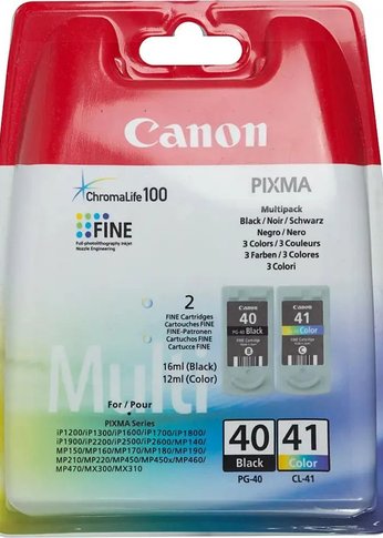 Набор картриджей Canon PG-40/CL-41 для Pixma IP1200/1600/2200/6210D/6220D, MP150/170/450