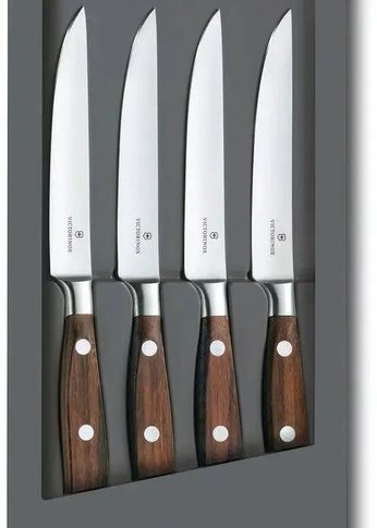 Набор ножей кухон. Victorinox Grand Maitre Steak (7.7240.4) компл.:4шт дерево подар.коробка