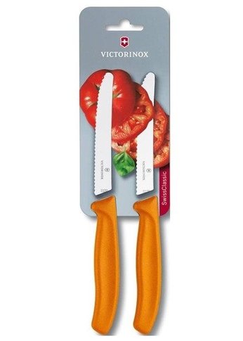 Набор ножей кухон. Victorinox Swiss Classic (6.7836.L119B) компл.:2шт оранжевый блистер