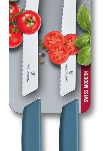 Набор ножей кухон. Victorinox Swiss Modern (6.9006.11W2B) компл.:2шт синий блистер