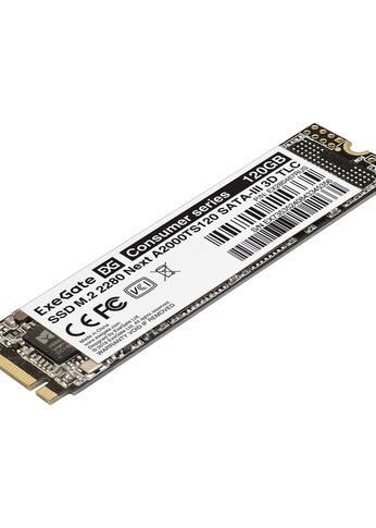 Накопитель SSD 120GB ExeGate Next A2000TS120 M.2 2280 SATA-III 3D TLC (EX280467RUS)