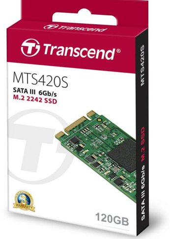 Накопитель SSD 120Gb Transcend SATA M.2 2280 TS120GMTS420S 2242