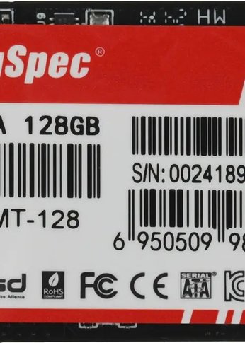 Накопитель SSD 128Gb Kingspec mSATA MT-128 MT Series mSATA