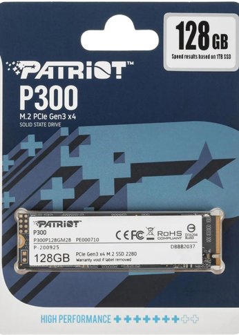 Накопитель SSD 128Gb Patriot PCI-E 3.0 x4 M.2 2280 P300P128GM28 P300