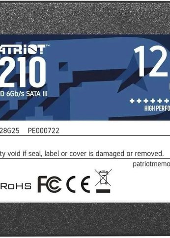 Накопитель SSD 128Gb Patriot SATA-III P210S128G25 P210 2.5"