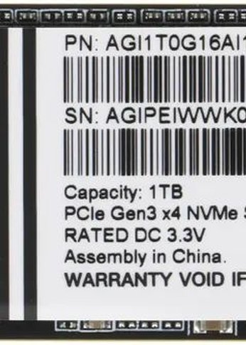 Накопитель SSD 1Tb AGi PCI-E 3.0 x4 M.2 2280 AGI1T0G16AI198 AI198