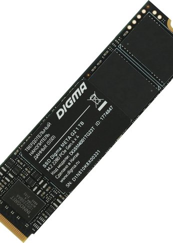 Накопитель SSD 1Tb Digma PCI-E 4.0 x4 M.2 2280 DGSM4001TG23T Meta G2