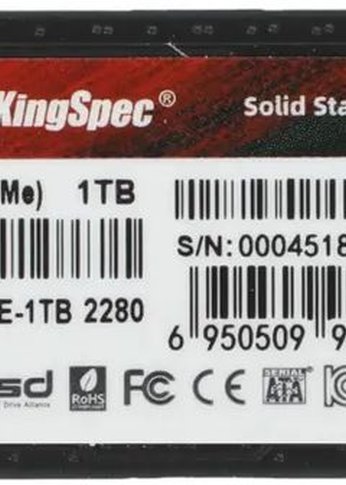 Накопитель SSD 1Tb Kingspec PCI-E 3.0 x4 M.2 2280 NE-1TB