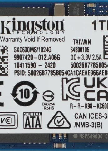 Накопитель SSD 1Tb Kingston mSATA SKC600MS/1024G KC600 mSATA