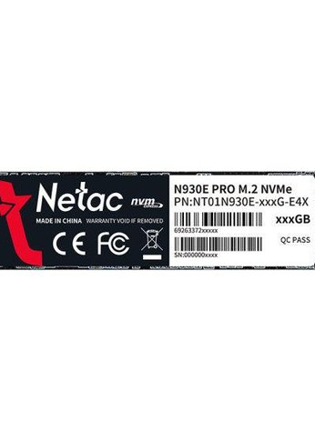 Накопитель SSD 1Tb Netac M.2 2280 NT01N950E-001T-E4X