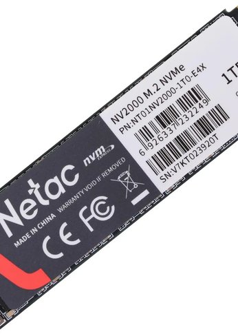 Накопитель SSD 1Tb Netac PCI-E 3.0 x4 M.2 2280 NT01NV2000-1T0-E4X NV2000
