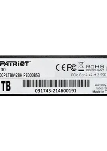 Накопитель SSD 1Tb Patriot PCI-E 4.0 x4 M.2 2280 P400P1TBM28H P400