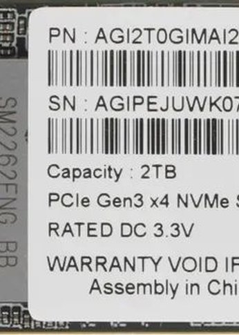 Накопитель SSD 2TB AGI AI218 M.2 2280 AGI2T0GIMAI218 Client PCIe Gen 3x4 3D TLC (610330)