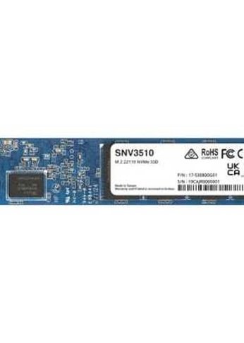 Накопитель SSD 400Gb Synology PCI-E x4 M.2 2280 SNV3510 NVMe Скорость записи 750 Мб/сек. Скорость чтения 3000 Мб/сек. 4.5mm TBW 491 Тб SNV3510-400G