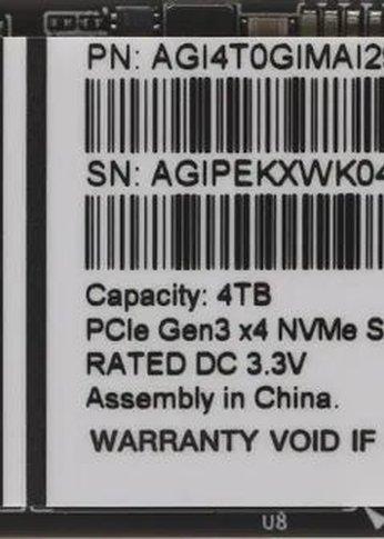 Накопитель SSD 4TB AGi PCIe 3.0 x4 AGI4T0GIMAI298 AI298 M.2 2280