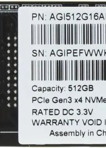 Накопитель SSD 512Gb AGi PCI-E 3.0 x4 M.2 2280 AGI512G16AI198 AI198