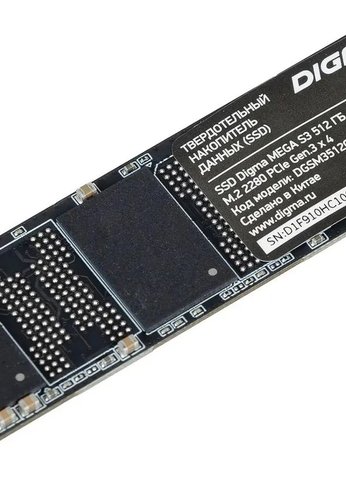 Накопитель SSD 512Gb Digma PCI-E 3.0 x4 M.2 2280 DGSM3512GS33T Mega S3