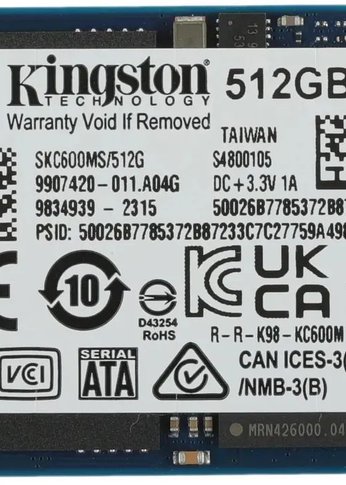 Накопитель SSD 512Gb Kingston mSATA SKC600MS/512G KC600 mSATA