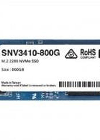 Накопитель SSD 800Gb Synology PCI-E x4 M.2 2280 NVMe Скорость записи 750 Мб/сек. Скорость чтения 3100 Мб/сек. 2.2mm TBW 1022 Тб Время наработки на отк