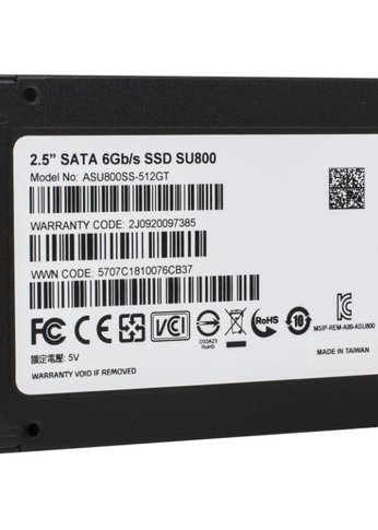 Накопитель SSD A-Data SATA III 512Gb ASU800SS-512GT-C SU800 2.5"