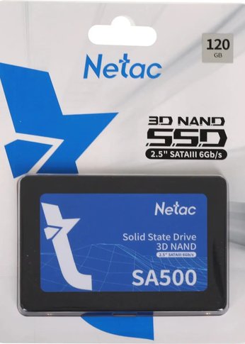 Накопитель SSD Netac SATA III 120Gb NT01SA500-120-S3X SA500 2.5"