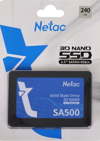 Накопитель SSD Netac SATA III 240Gb NT01SA500-240-S3X SA500 2.5"