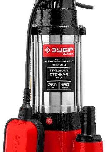 Насос фекальный Зубр НПФ-250 250Вт 9000л/час