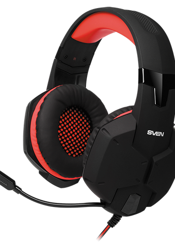 Наушники накладные Sven AP-G988MV проводные 1.2м игровые черный/красный (SV-014797)