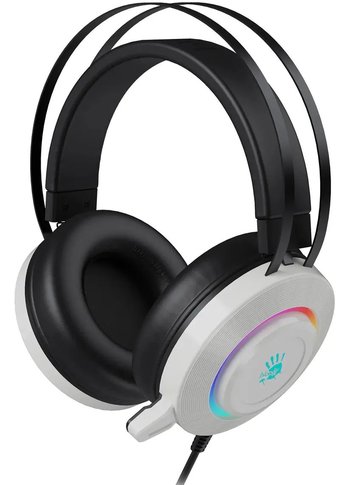 Наушники с микрофоном A4Tech Bloody G521 белый/черный 2.3м мониторные USB оголовье (G521 (WHITE))