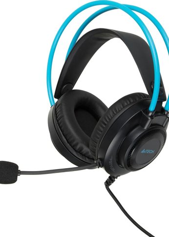 Наушники с микрофоном A4Tech Fstyler FH200i серый/синий 1.8м накладные оголовье (FH200I BLUE)