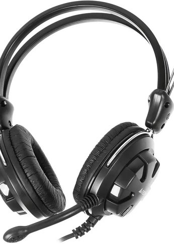 Наушники с микрофоном A4Tech HS-28 черный 2.2м накладные оголовье (HS-28 (BLACK+GREY))