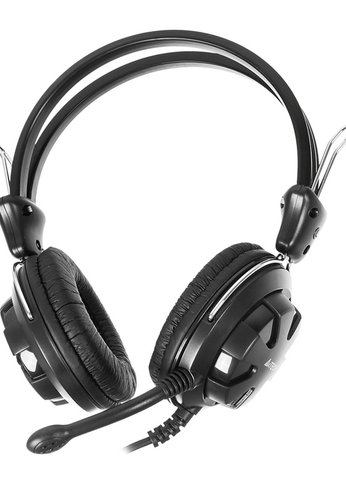 Наушники с микрофоном A4Tech HS-28 черный 2.2м накладные оголовье (HS-28 (BLACK+GREY))