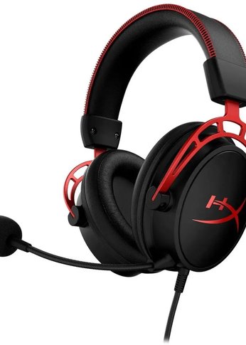 Наушники с микрофоном HyperX Cloud Alpha красный/черный 2м мониторные оголовье (4P5L1AB#UUF)