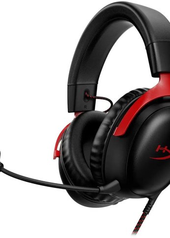 Наушники с микрофоном HyperX Cloud III черный/красный 1.2м мониторные оголовье (727A9AA)