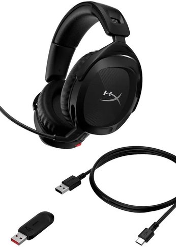 Наушники с микрофоном HyperX Cloud Stinger 2 wireless black черный мониторные Radio оголовье (676A2AA)