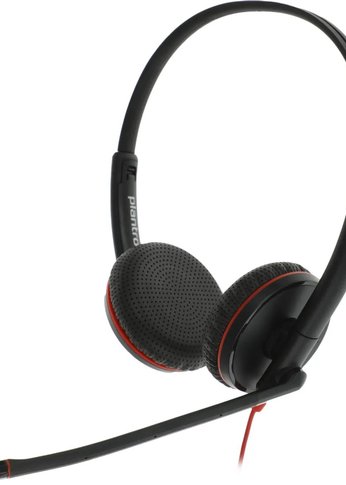 Наушники с микрофоном Plantronics Blackwire C3225 черный/красный 1.5м накладные (209747-201)