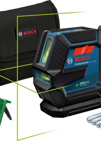 Нивелир лазерн. Bosch GLL 2-15G 2кл.лаз. 540нм цв.луч. зеленый 2луч. (0601063W02)