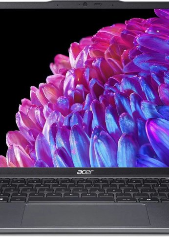 Ноутбук 14" Acer Swift Go 14 SFG14-63-R57X Ryzen 7 8845HS 16Gb SSD1Tb AMD Radeon  OLED 2.8K (2880x1800) Windows 11 Home metall WiFi BT Cam (NX.KTSCD.0