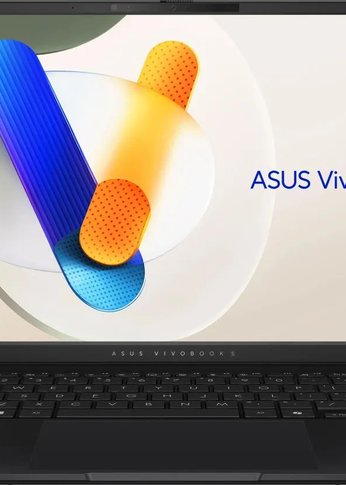 Ноутбук 14" Asus VivoBook S14 OLED M5406NA-QD109 Ryzen 5 7535HS 16Gb SSD1Tb AMD Radeon  OLED WUXGA (1920x1200) noOS black WiFi BT Cam (90NB1493-M006B0