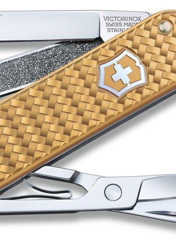 Нож перочинный Victorinox Classic Precious Alox (0.6221.408G) 58мм 5функц. золотистый подар.коробка