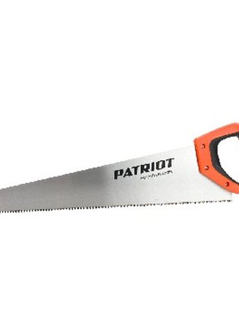 Ножовка Patriot WSP-450S, по дереву, 11 TPI мелкий зуб, 3-х сторонняя заточка, 450мм