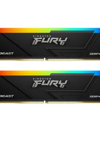 Память DDR4 2x16GB 2666MHz Kingston KF426C16BB12AK2/32 Fury Beast RGB RTL Gaming PC4-21300 CL16 DIMM 288-pin 1.2В dual rank с радиатором Ret