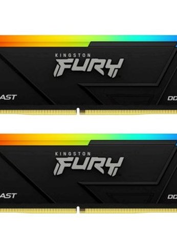 Память DDR4 2x16GB 3200MHz Kingston KF432C16BB12AK2/32 Fury Beast RGB RTL Gaming PC4-25600 CL16 DIMM 288-pin 1.35В dual rank с радиатором Ret