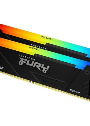 Память DDR4 2x16GB 3200MHz Kingston KF432C16BB2AK2/32 Fury Beast RGB RTL Gaming PC4-25600 CL16 DIMM 288-pin 1.35В kit single rank с радиатором Ret