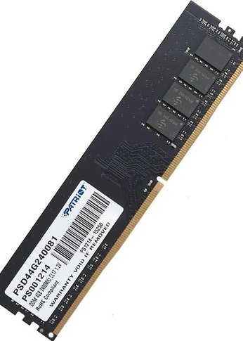 Память DDR4 4Gb 2400MHz Patriot PSD44G240081 RTL PC4-19200 CL17 DIMM 288-pin 1.2В single rank Ret