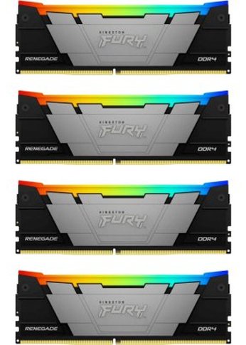 Память DDR4 4x16GB 3600MHz Kingston KF436C16RB12AK4/64 Fury Renegade RGB RTL Gaming PC4-28800 CL16 DIMM 288-pin 1.35В kit dual rank с радиатором Ret